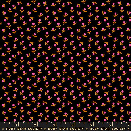 1 800 Calico Sprout Ditsy Floral in Black