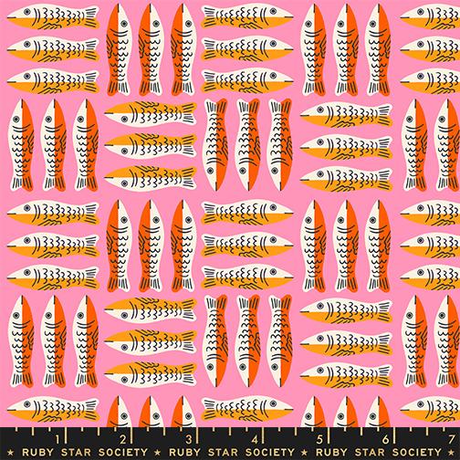 1 800 Calico Little Sardines in Lucky Pink