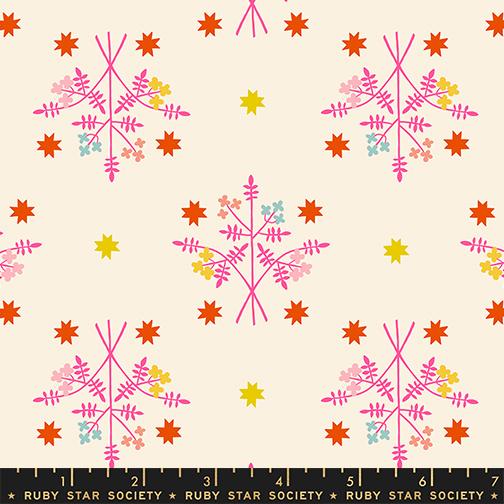 1 800 Calico Bouquet Florals Retro in Neon Pink