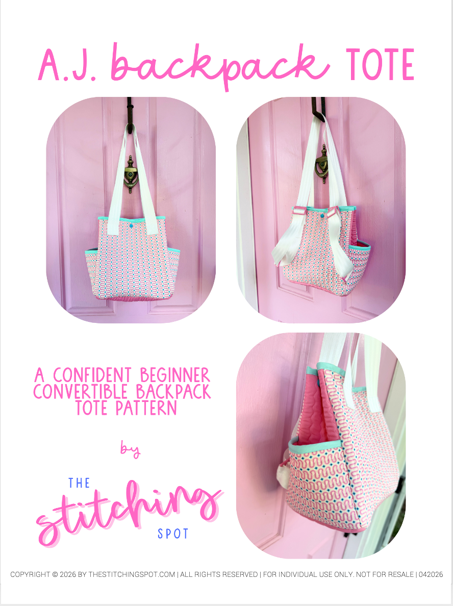 A.J. Backpack Tote Pattern PDF